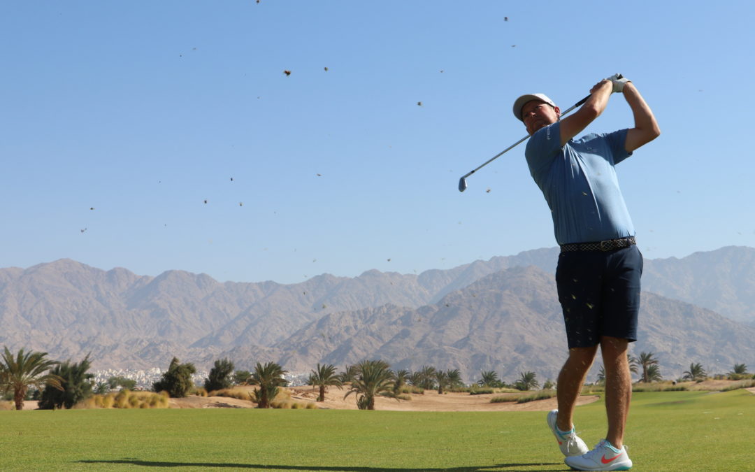 South Africa’s M G Keyser practicising for the 2019 Journey to Jordan MENA Tour Championship