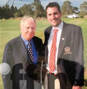 Martin Young with Jack Nicklaus at the 2014 Concession Cup