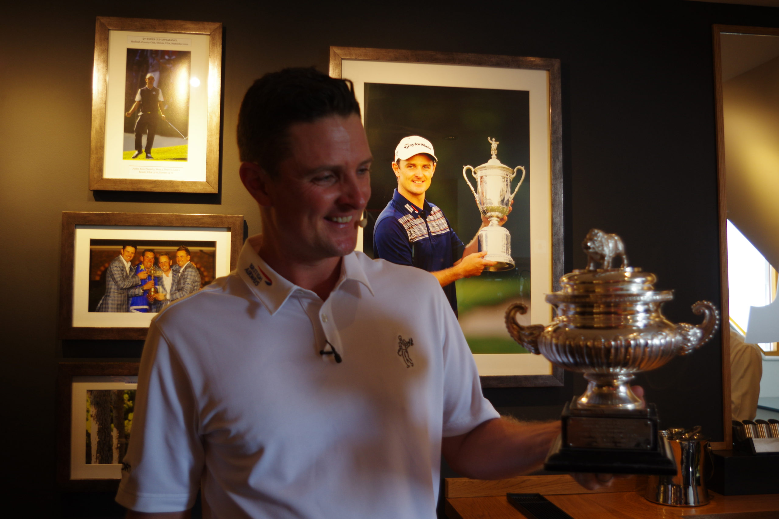 Justin Rose with the Hampshire Hog