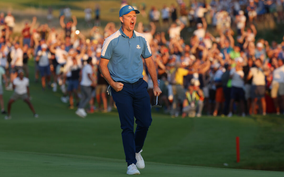 North Hants members cheer on Justin Rose